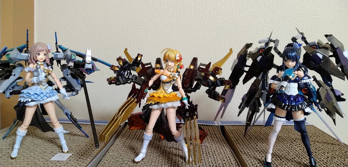 pocotan3's tweet photo. シャニマスの事あんまり知らないけど全塗装＆武装してみました。
撮影ブースが無いので足元が猫の手・・・。

相変わらず写真撮るのが下手でスミマセン。

 #30ms
 #シャニマス https://t.co/I29eUSYRwg