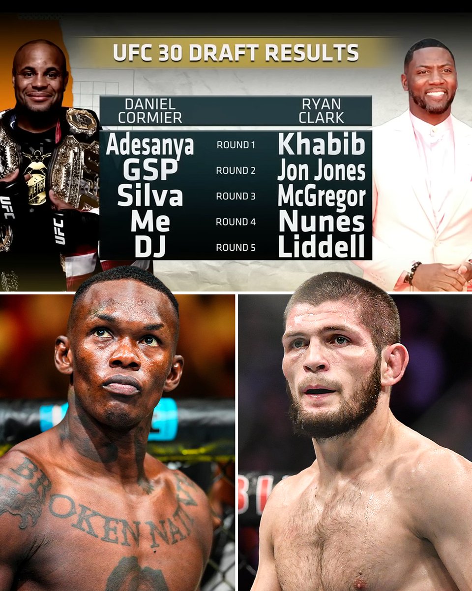 espnmma's tweet photo. DC and RC drafted their UFC 30 starting fives 👀

Who got the better lineup? 🤔 https://t.co/bXJ97ayUGB