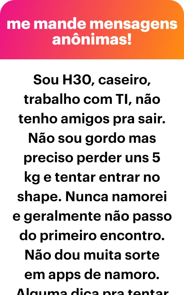 Sobre nós…. Nós não precisamos namorar. Não…