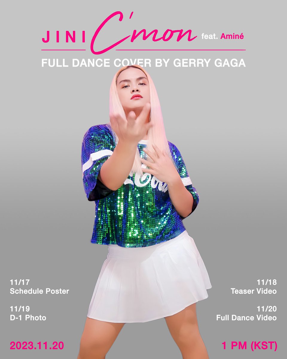 gerrygaga28's tweet photo. [📸schedule poster]

"C'mon" Full Dance Cover by Gerry Gaga 

🗓️ OUT 11/20 MON
⏰ 1 PM KST
 
Subscribe: https://t.co/t3mSNtgZkU

#JINI #TheGerryGagaDancePlaylist #Cmon feat. #Aminé #CmonChallenge #AnIronHandInAVelvetGlove #GerryGagaCmon #JINICmon #ATOC #지니 @jiniyxxn https://t.co/25sdWrOvMV