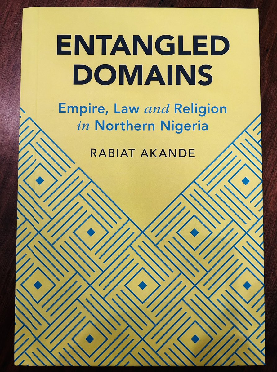 I’m excited to have finally received my copy of my wonderful colleague <a href="/RabiatAkande/">Rabiat Akande</a>’s new book, Entangled Domains.  Stay tuned for an “author meets reader” book launch event as part of the colloquium on law, religion &amp; social thought at <a href="/OsgoodeNews/">Osgoode Hall Law School of York University</a> lrst.osgoode.yorku.ca