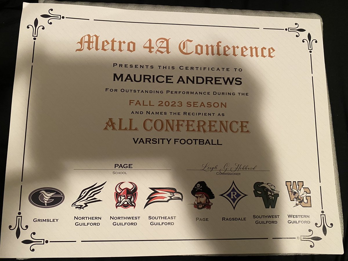 2x offensive mvp 
2x all conference 
2,083 yards all time 13 touchdowns 
forever grateful , thank you page high school football❤️