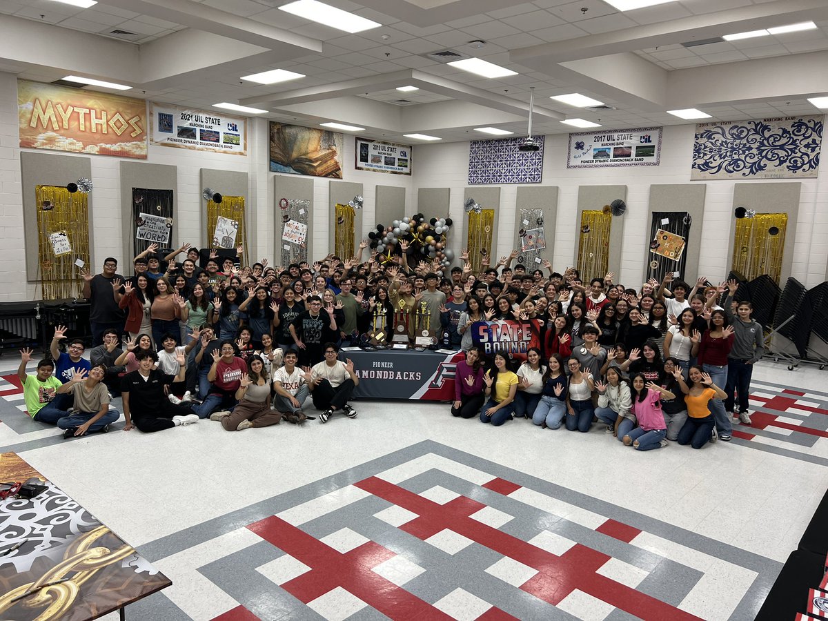 Thank you to Principal Carranza for the tacos and donuts this morning. A Celebration for the amazing accomplishments of the Pioneer Diamondback Marching Band this fall! 

More to come! On to the next chapter!