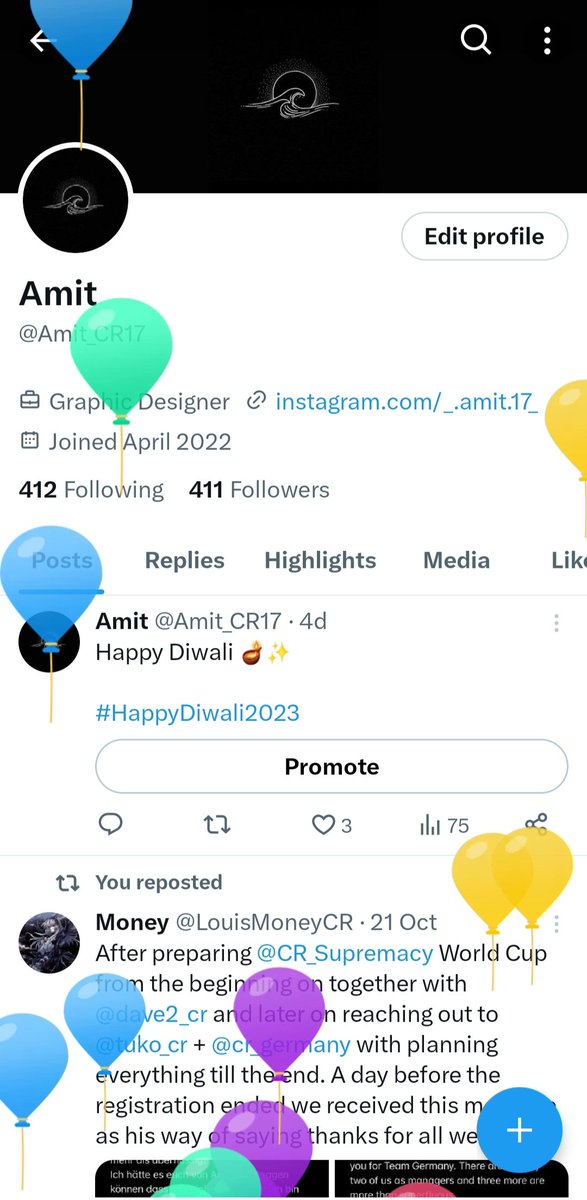 Balloons all over my page 😅