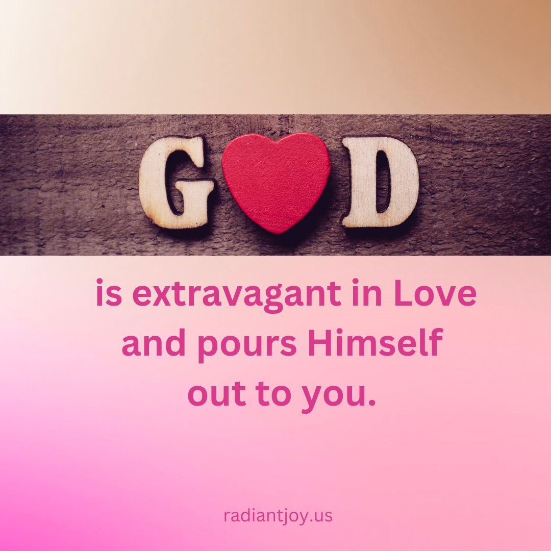 ChrisRadiantJoy's tweet image. Extravagant in Love, the Almighty One pours Himself out to you. He dwells in you, opens doors for you, propels you onward and upward, putting His thoughts and ways in you—if you allow it. 

#radiantjoy #LetGoLetGod #selfsurrender