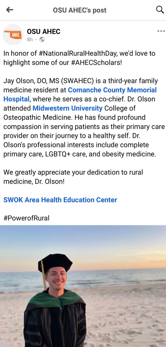 Well that’s pretty cool. Thanks <a href="/osuahec/">OSU AHEC</a> <a href="/okstate/">Oklahoma State Univ.</a> @okstatemed <a href="/OSUMedicine/">OSU Center for Health Sciences</a> <a href="/MidwesternUniv/">Midwestern University</a> #RuralHealthDay <a href="/AOAforDOs/">AOA</a> <a href="/OKOSTEO/">OK Osteopathic Assoc</a> #fmrevolution