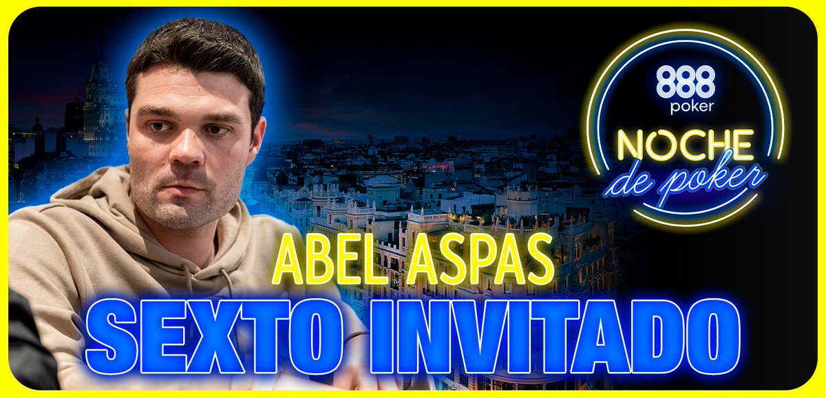 El sexto episodio de🌝Noche de Poker 🌝 llega mañana <a href="/888pokerSpain/">888poker España</a> .

Esta semana traemos al mejor. Sí, al mejor del año pasado en el <a href="/CNP_POKER/">CNP® Poker</a> ♣️. 

🏆El vigente campeón nacional🏆

⭐️ABEL ASPAS⭐️| <a href="/AbelAspas/">Abel Aspas</a> 
⏰20:00
📺twitch.tv/pokerred
