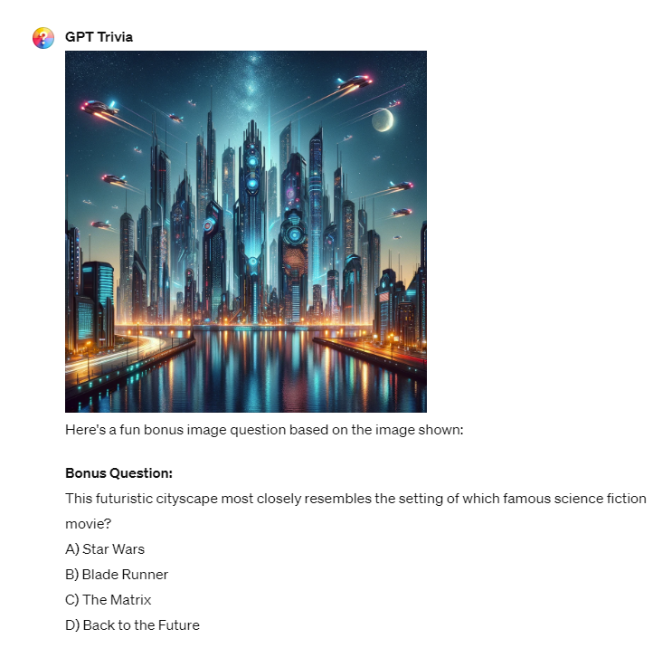 zacknotes's tweet image. Ever since Google Home shut down their games, my kids have been missing our trivia nights playing &quot;Are You Feeling Lucky&quot;

So, we decided to resurrect it, and we made a GPT Trivia game.

Its multi-player, multiple choice, and made for family play.
chat.openai.com/g/g-IbEl9gTN8-…