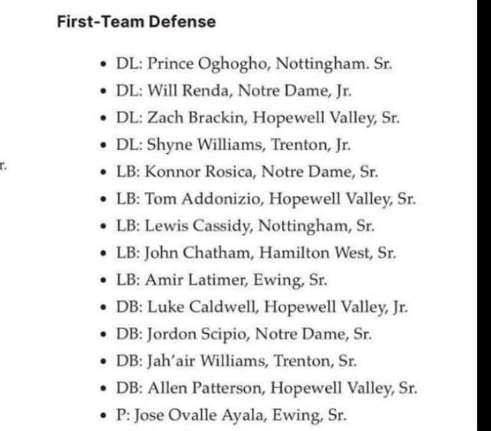 Proud to be named first team all conference for the second year in a row!! <a href="/HVBulldogs_FB/">Hopewell Valley Central Football</a> <a href="/GoMVB/">GoMVB Sports - Recruit Content for College Coaches</a>