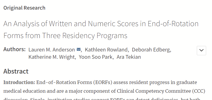 Kate Rowland (@kate_row_land) on Twitter photo Happy to announce our latest publication in <a href="/pmeded/">Perspectives (PME)</a> Congrats to <a href="/Lauren13MA/">Lauren Anderson</a> on getting this important work in print!
pmejournal.org/articles/10.53… Happy to announce our latest publication in <a href="/pmeded/">Perspectives (PME)</a> Congrats to <a href="/Lauren13MA/">Lauren Anderson</a> on getting this important work in print!
pmejournal.org/articles/10.53…