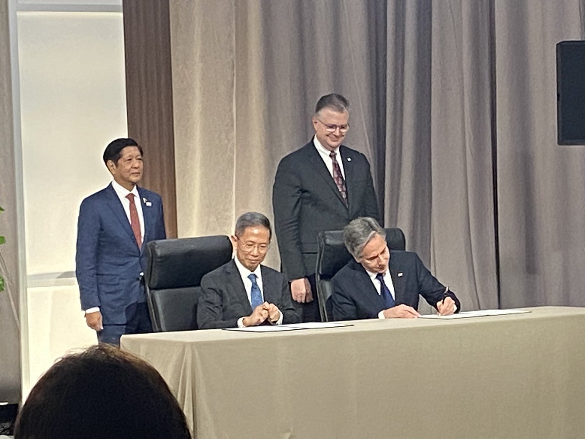 Energy Sec Raphael Lotilla and Secretary of State Anthony Blinken signed the 123 agreement between the Philippines and the United States of America. This agreement gives legal basis for the U.S. to export nuclear equipment to the Philippines @News5PH