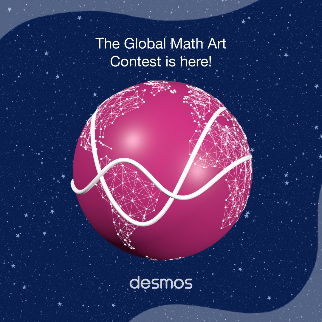 The Desmos Global Math Art Contest is here! Have a graph that you’re proud of? We’d love to see it.

Submissions open December 1st. Learn more at blog.desmos.com.