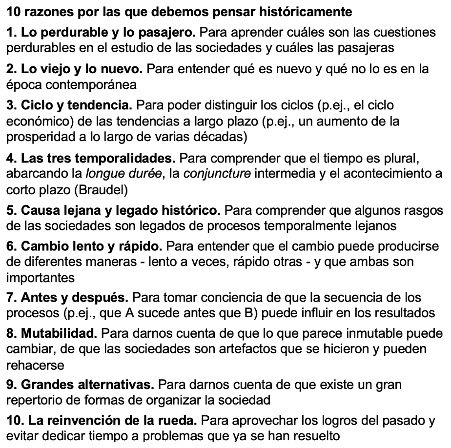 GerardoMunck's tweet photo. 𝗣𝗲𝗻𝘀𝗮𝗿 𝗵𝗶𝘀𝘁𝗼́𝗿𝗶𝗰𝗮𝗺𝗲𝗻𝘁𝗲 ¿Por qué debemos estudiar historia y hacer Ciencia Social histórica? Genéricamente, porque es un placer intelectual. Más concretamente, porque el pensamiento ahistórico (esto es, presentismo, cortoplacismo) no nos deja ver muchas cosas👇 https://t.co/Tk0WkjC4yB