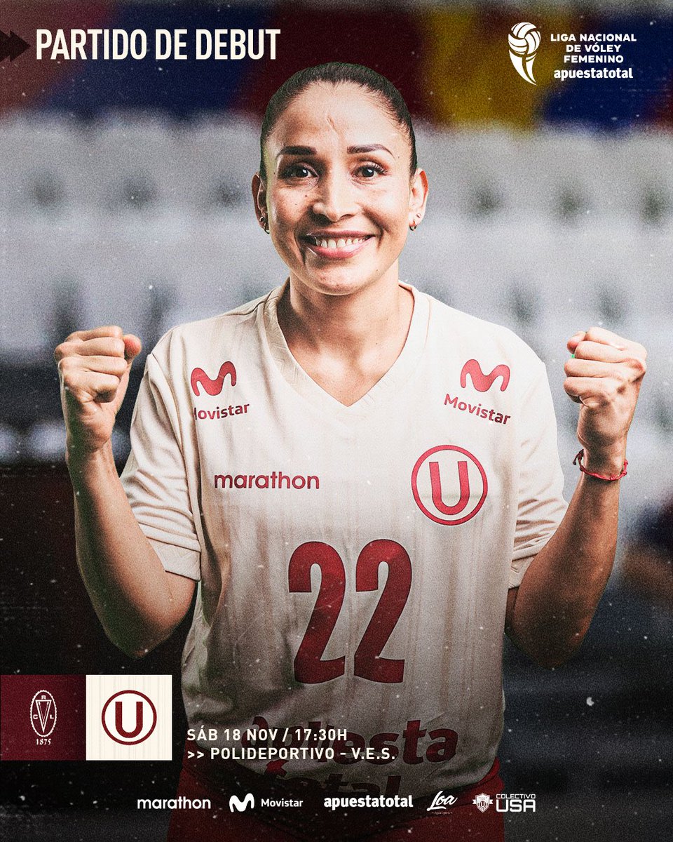 VoleyU1924's tweet photo. 𝙐𝙉𝘼 𝙉𝙐𝙀𝙑𝘼 𝙃𝙄𝙎𝙏𝙊𝙍𝙄𝘼 𝙅𝙐𝙉𝙏𝘼𝙎 💪💛

⚽️ 𝘙𝘦𝘨𝘢𝘵𝘢𝘴 𝘓𝘪𝘮𝘢 𝘷𝘴. 𝘜𝘯𝘪𝘷𝘦𝘳𝘴𝘪𝘵𝘢𝘳𝘪𝘰

🏆 𝘓𝘕𝘚𝘝 

🗓️ 𝘚𝘢́𝘣𝘢𝘥𝘰 18 𝘥𝘦 𝘯𝘰𝘷𝘪𝘦𝘮𝘣𝘳𝘦

⏰ 05:30 𝘱.𝘮.

#VamosPumas
#VóleyCrema https://t.co/MmoCANXZAp