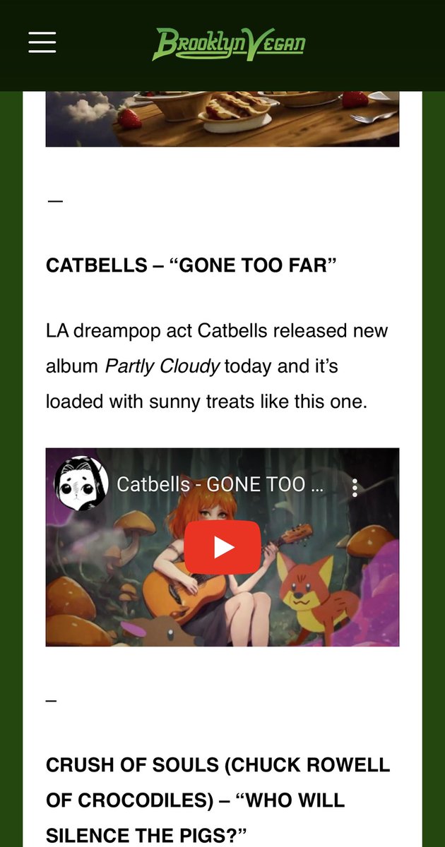 Thank you <a href="/brooklynvegan/">BrooklynVegan</a> ❤️❤️