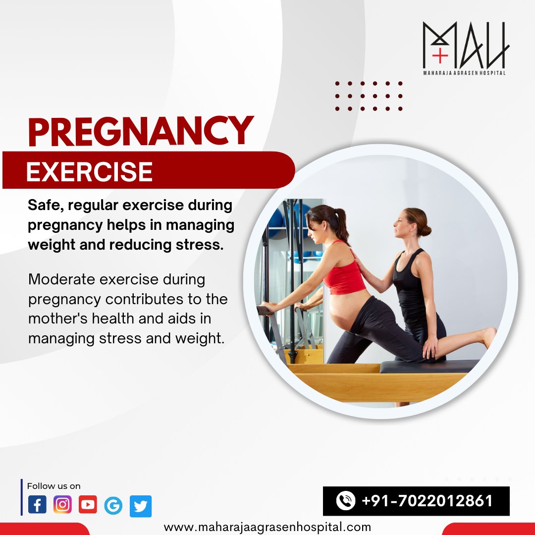 MAHbangalore's tweet image. Moderate exercise during pregnancy contributes to the mother&apos;s health and aids in managing stress and weight.#PregnancyExercise #HealthyPregnancy