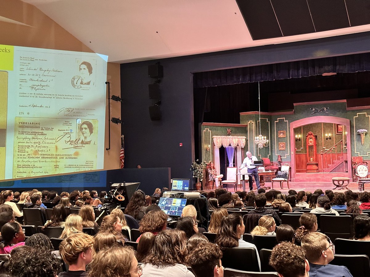 Full house today as our students had the incredible opportunity to experience some living history &amp; hear the incredible story of Mr. Koenigsberg, a child survivor of the Holocaust. We had the privilege of listening to his story of strength &amp; survival while learning quite a lot!