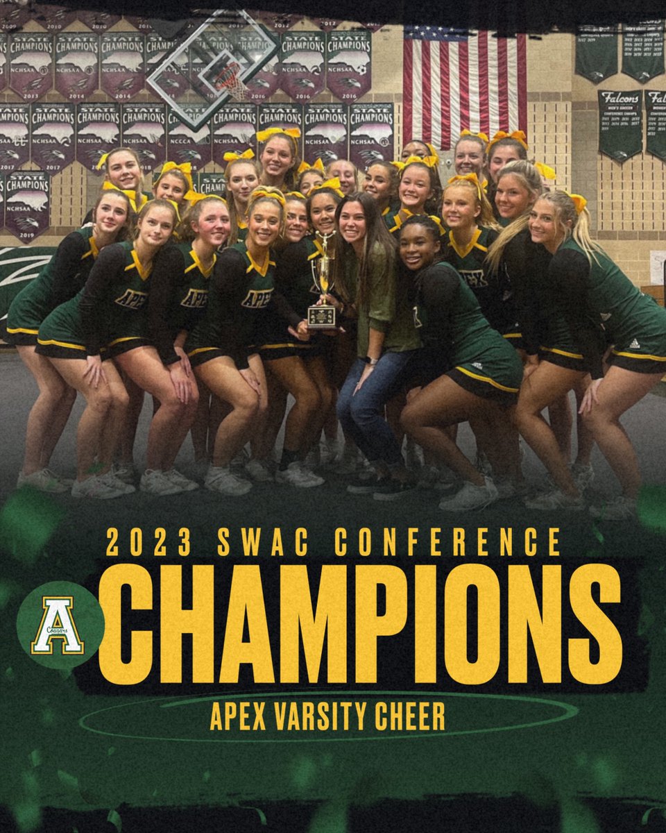 ApexHScheer's tweet photo. SWAC CONFERENCE CHAMPS! There is no better feeling than the one you have when you hit on the mat and you know you left it all on the floor. Proud is an understatement. These ladies didn't let the challenges they faced over the past few weeks shake them. #Imbooked #peaksup https://t.co/yTpeaxYfoa