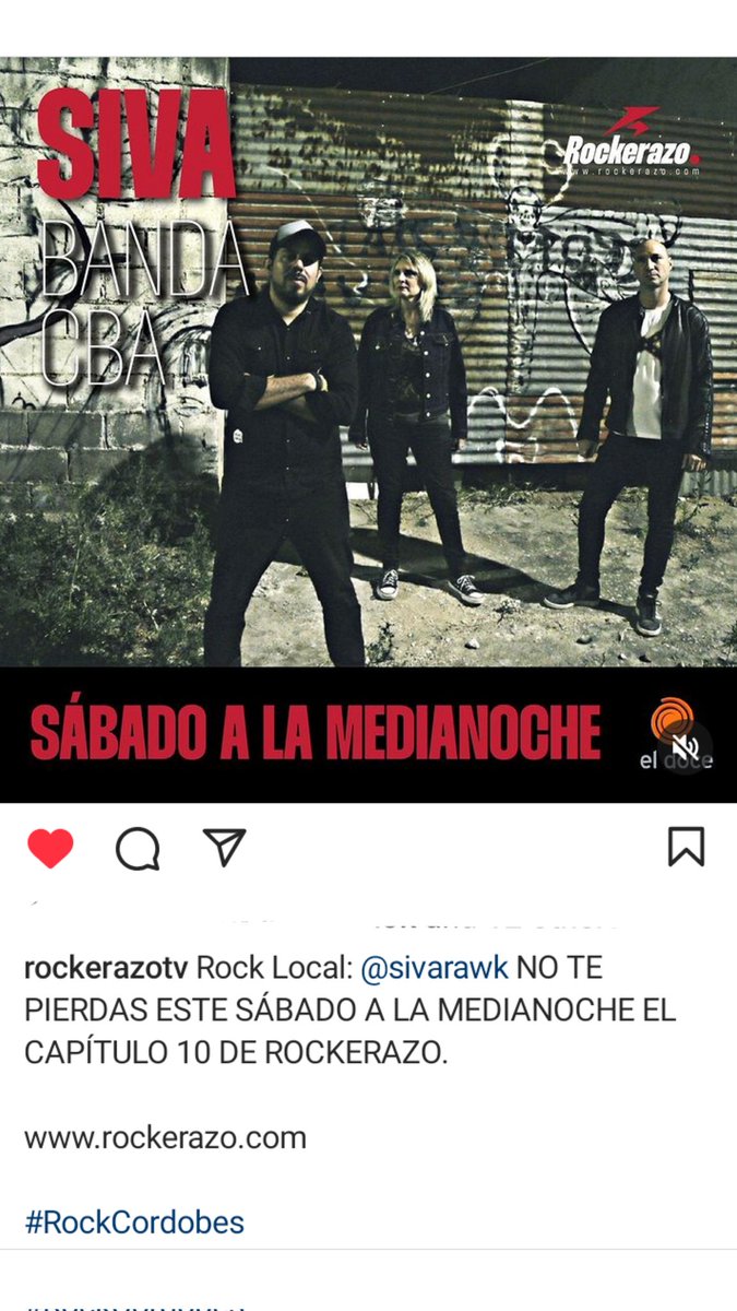 sivarawk's tweet photo. Próx sábado SIVA en Rockerazo tv 📺 medianoche por @ElDoce Cba 🎸#sivarawk https://t.co/xO3g9KNzsT