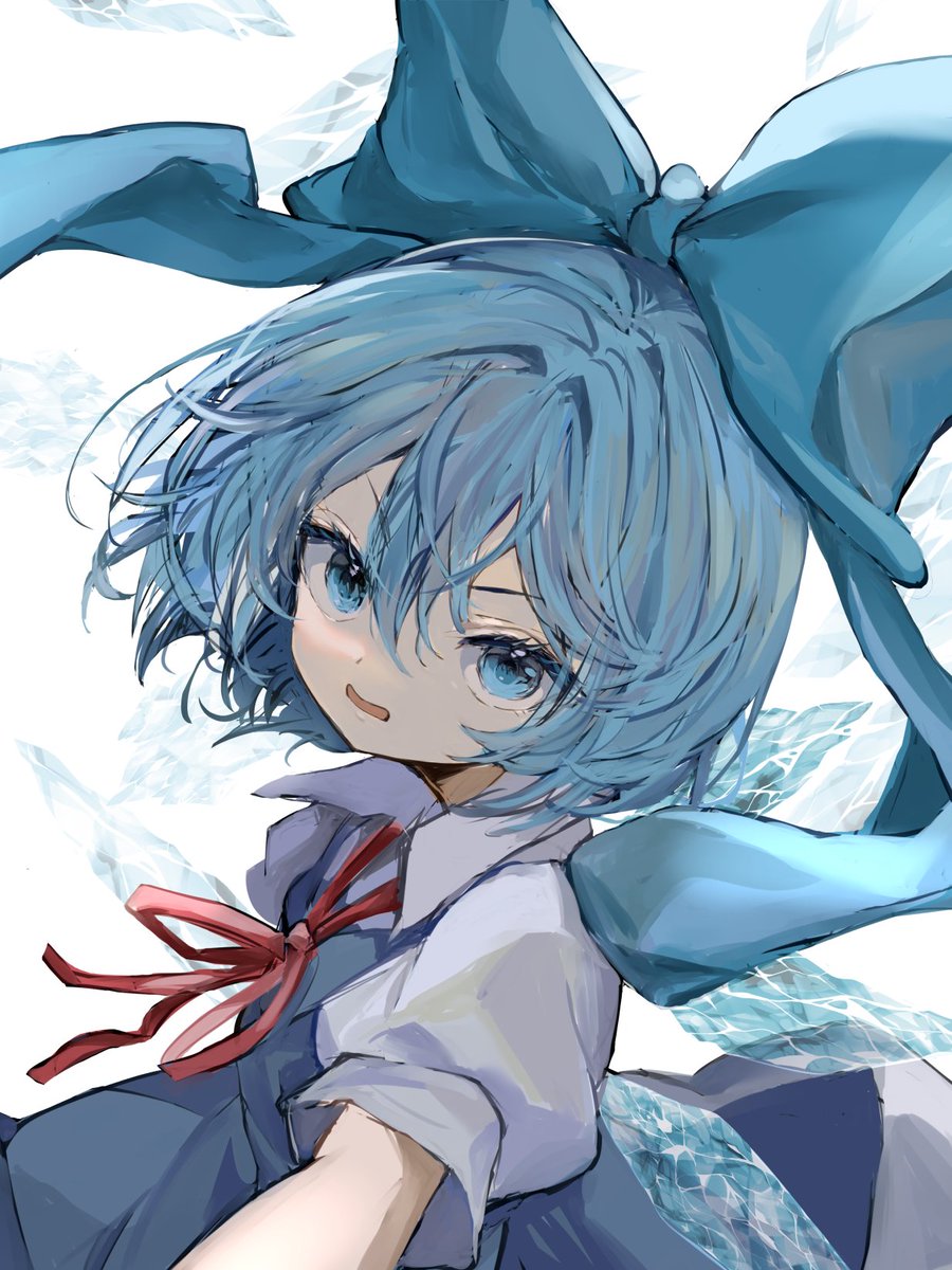 cirno 1girl solo blue hair ice wings blue eyes ice wings  illustration images
