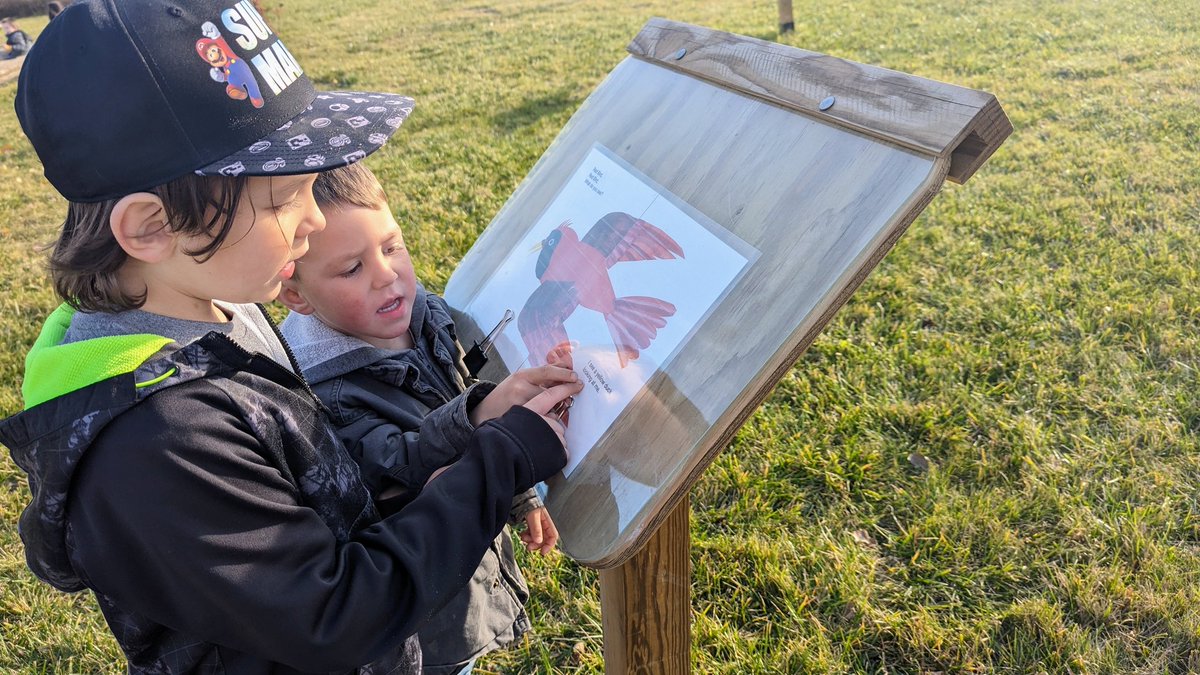 Kindergarten loved every minute of our 1st story walk! <a href="/MrsBellKinder/">Gail Bell</a> and I want to thank @CareerlineTech for our new story walk posts AND <a href="/WOEFgrants/">WOEF</a> for supporting outdoor literacy! We can't wait to get <a href="/North_Holland/">NorthHollandWO</a> kids exploring books in our outdoor space.  #outdoored #gowo