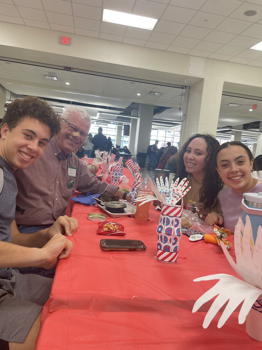 What a treat that your veteran dad gets to have a special <a href="/ApexHighSchool/">Apex High School</a> lunch with his three grandkids in honor of all those who serve or have served.  I hope this tradition carries on. Well done, Apex. It was a very special day. ♥️♥️