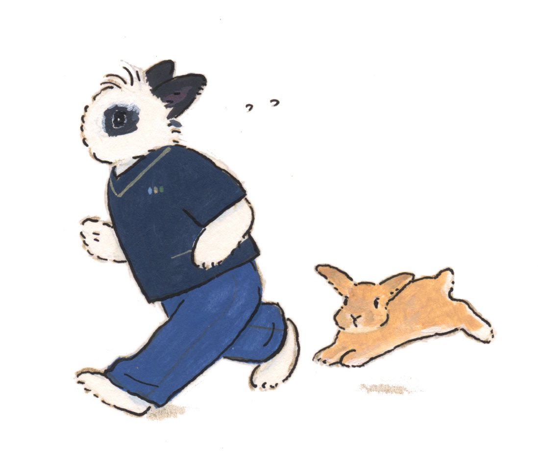 schinako's tweet photo. うさぎのきもちの誌面にも描かせてもらったラビッツ先生@RabbitsAC 

うさぎ名医の格言カルタすてきですよ！
ぜひお読みください📖
https://t.co/cc43SuhjNv https://t.co/mG4X4PV5Ym