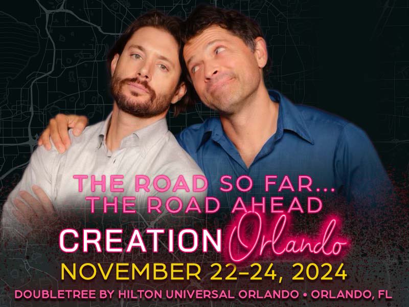 CreationEnt's tweet photo. Jensen Ackles and Misha Collins are stopping in Orlando on The Road So Far… The Road Ahead Convention 2024 Tour, being held November 22-24, 2024 at the Doubletree by Hilton Universal Orlando!

Our Gold Weekend Packages are available now on https://t.co/eJoiATTiUK! https://t.co/W8IM1JXfNv