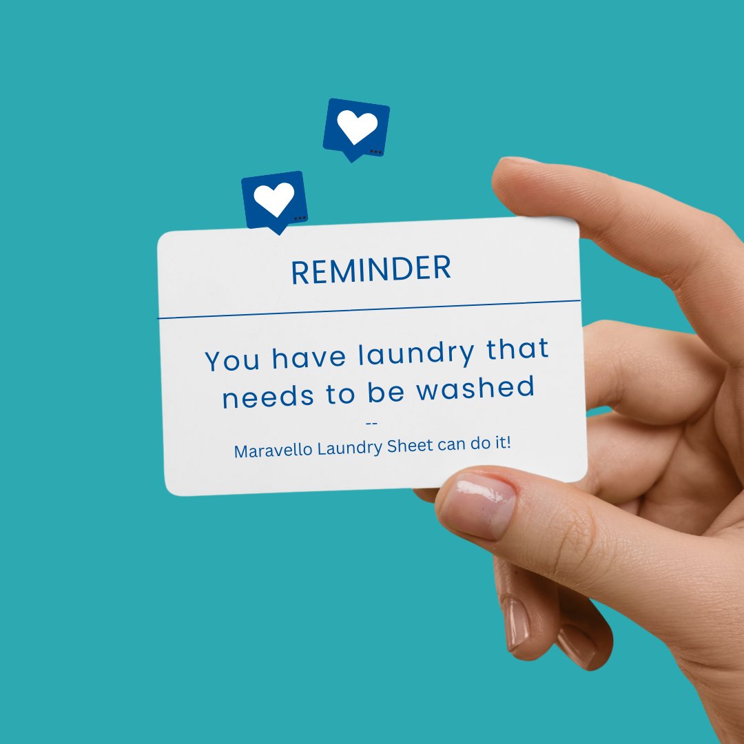 Let Maravello Laundry Detergent Sheets be your gentle nudge. ✨

Laundry day calling? We've got your back!🌀✨
.
.
.
#ecofriendly #zerowate #sustainability  #cleaning #drycleaning #homecleaning #laundrytime #washing #detergent #wash #cleaningproducts #amazonusa #amazonhome