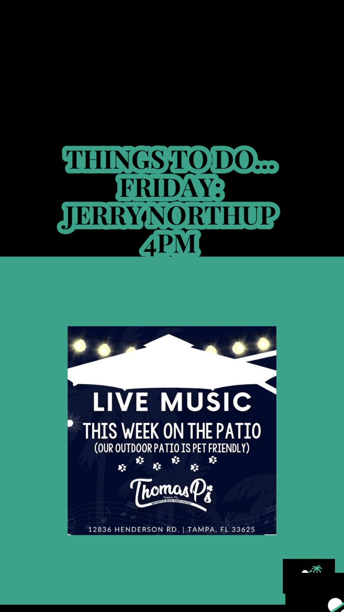 Stacythehomegi1's tweet photo. Things to do… Live music at Thomas P’s! #ThingsToDo #LiveMusic #ThomasP’s #JerryNorthrop #PetFriendly #FridayNight https://t.co/RyL0cqWHbH