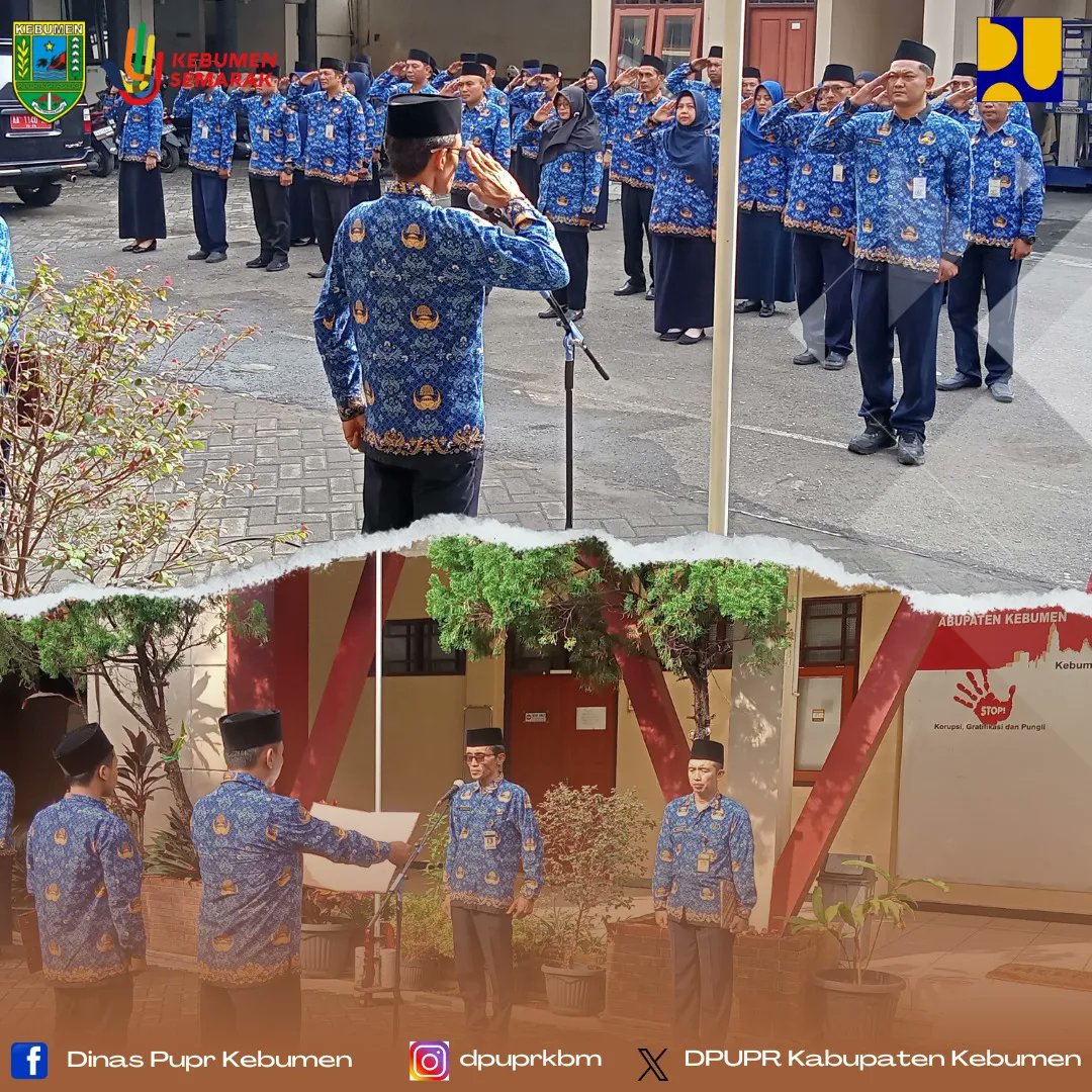 Jum"at,  17 November 2023.

Upacara 17 November 2023 

DPUPR  di laksanakan di halaman Kantor DPUPR Jalan HM Sarbini No 99 Kebumen di ikuti  Karyawan / karyawati dilingkungan DPUPR

Pembina Upacara Kepala Dinas PUPR Joni Hernawan, S.T., M.T
Upacara berjalan lancar dan penuh hikma