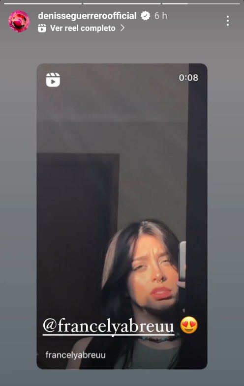 Denisse Guerrero de Belanova mencionando en su última historia a Francely Abreuu 😻💗

¿Les gustaría una colaboración? ✨