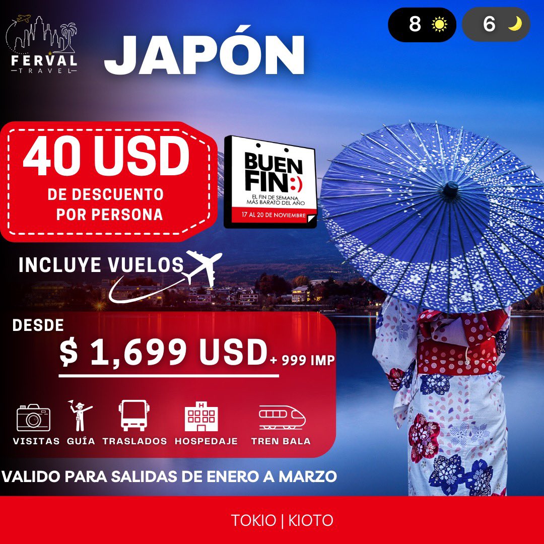 Llegó el #BuenFin2023 a #FervalTravel viaja por el mundo! #SoytuFan