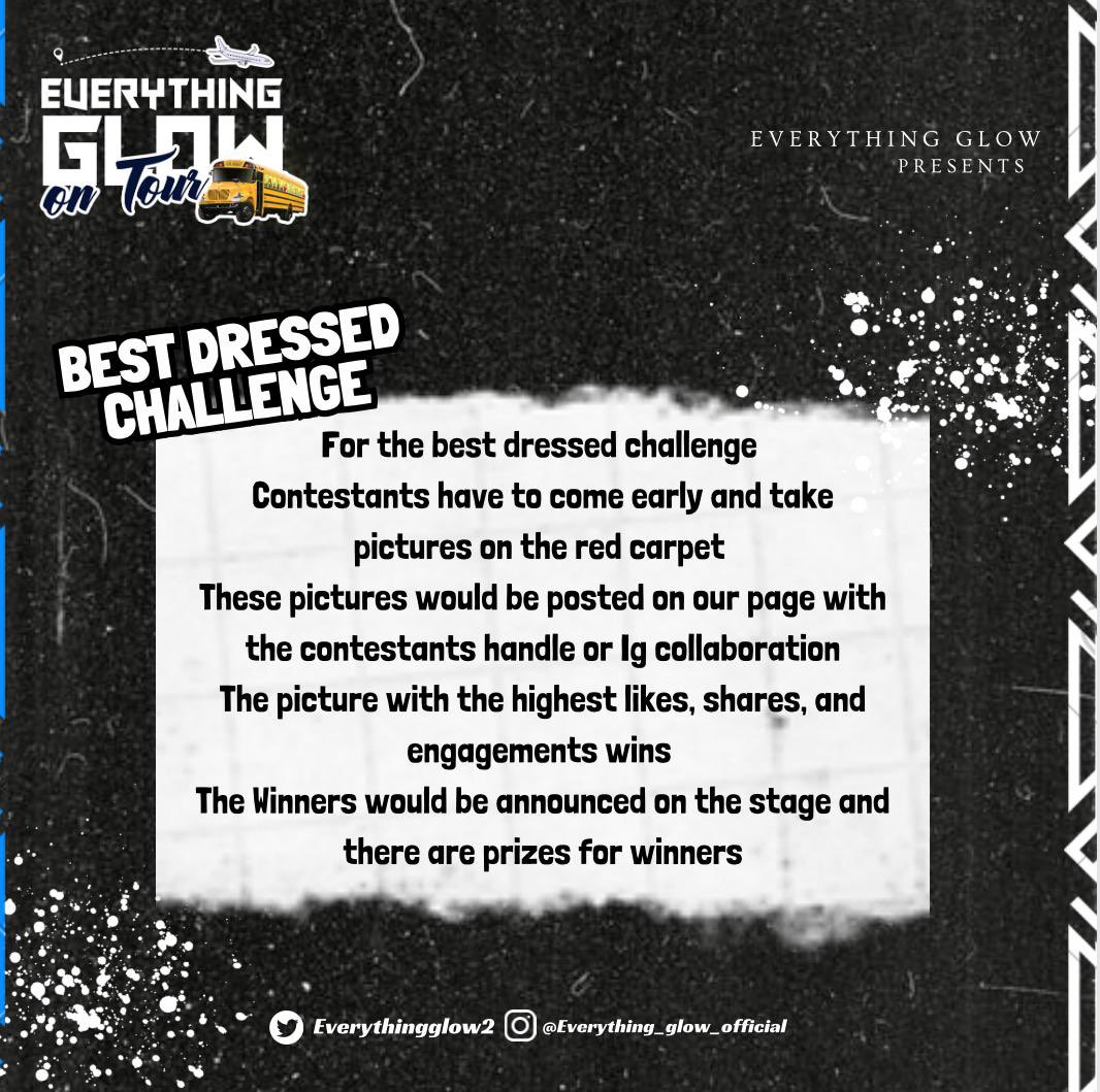 everythingglow2's tweet photo. You know what to do !
Dress sexy , look good and Be Fashionable 😍 and get a chance to WIN 🏆
#glowarmy #everythingglowontour #everythinglow https://t.co/Ri0EWQ7NgA