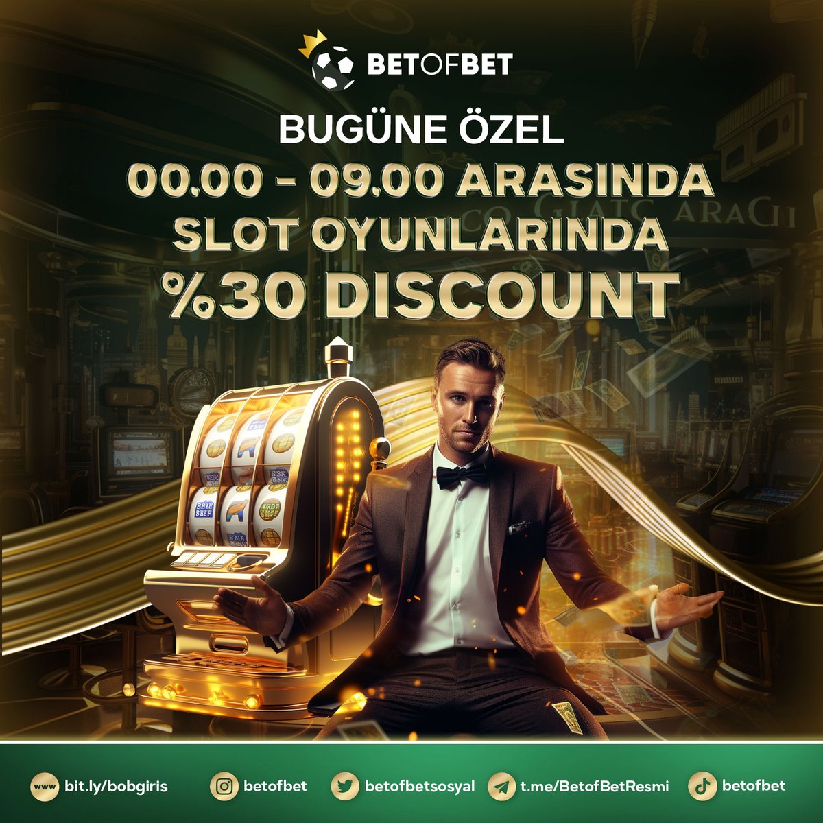 👑BetofBet'te bugüne özel slot oyunlarında %30 Discount!

🕞Kampanyamız 00.00 - 09.00 saatleri arasında geçerlidir.

💰En çok kazandıran adres, BetofBet!

✅Güncel adresimiz: bit.ly/bobgiris