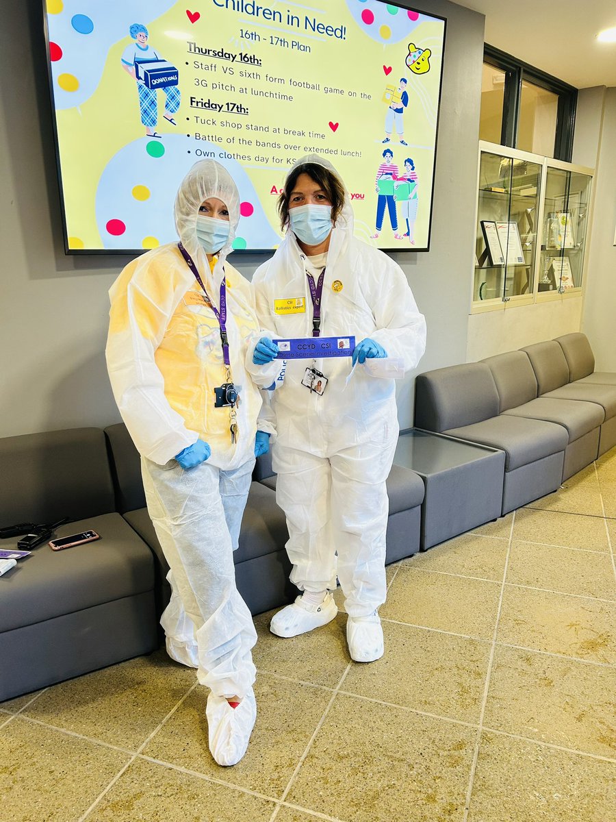 Great effort from the Sixth Form &amp; Staff today dressing up for Children in Need <a href="/BBCCiN/">BBC Children in Need</a> <a href="/CCYD_school/">CCYD</a>