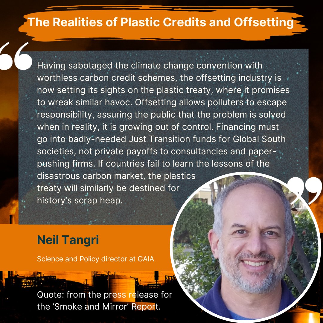 brkfreeplastic's tweet photo. ❓So what's the issue with #plasticcredits & #plasticoffsets?
Hear from @NeilTangri of @GAIAnoburn, on how these schemes, like the carbon credit ones, allow polluters to evade responsibility. 😡 https://t.co/SuRYiNXx50
