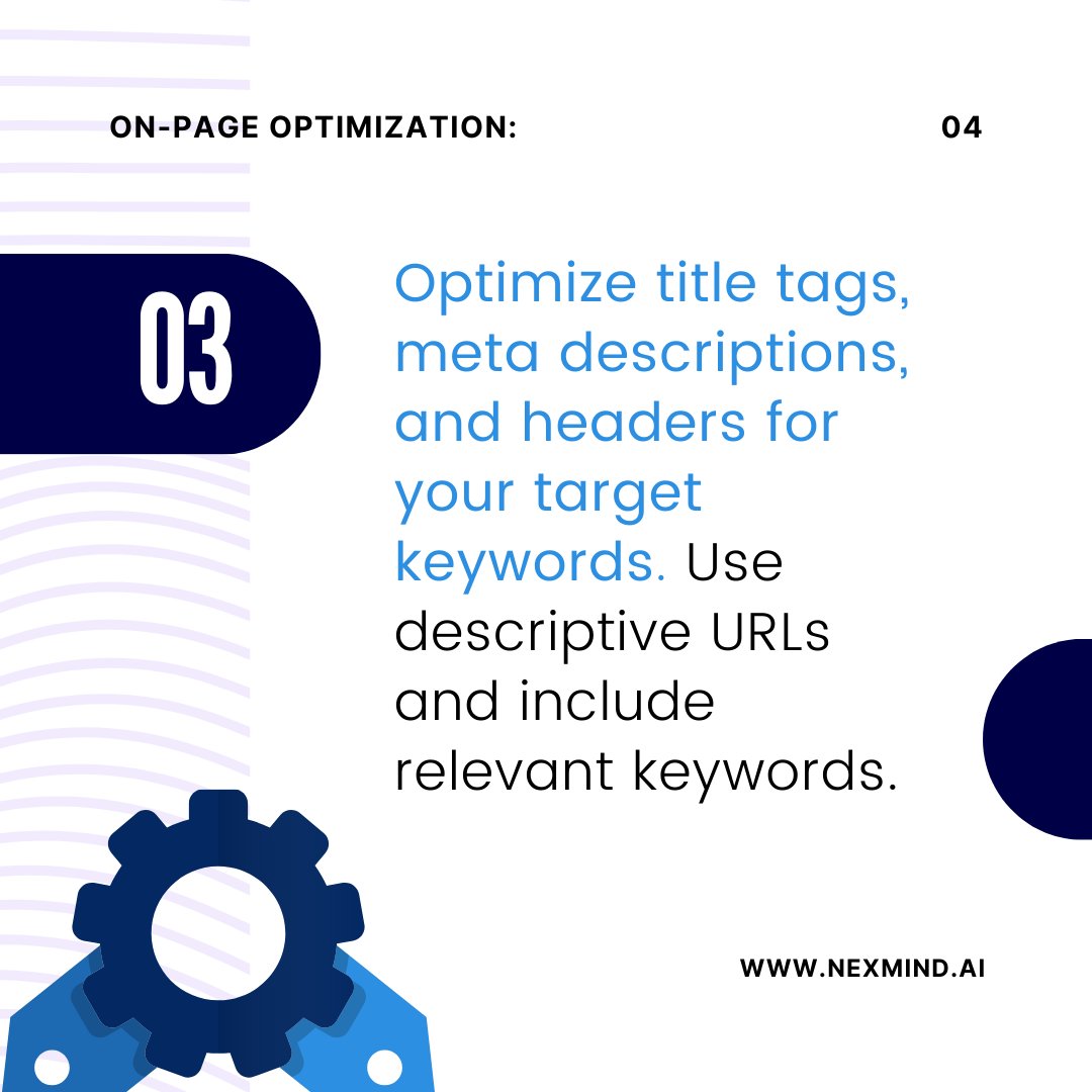NexMind_AI's tweet photo. 👀Propel Your SEO Game with These Pro Tips! 🚀Let NexMind be your guide! 🔥

More Tips At: https://t.co/J4aSUh00uc

#SEO #DigitalMarketing #ranking #websitevisibility #seotips #NexMind #MarketingTips https://t.co/eflmtTRFdp