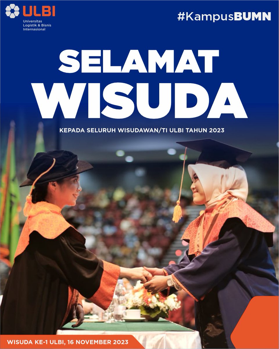 Selamat dan Sukses kepada Wisudawan/ti ULBI atas kelulusannya.

selamat atas keberhasilan para Wisudawan/ti dalam menyelesaikan studi di ULBI. Semoga sukses menempuh tantangan kehidupan kedepan.