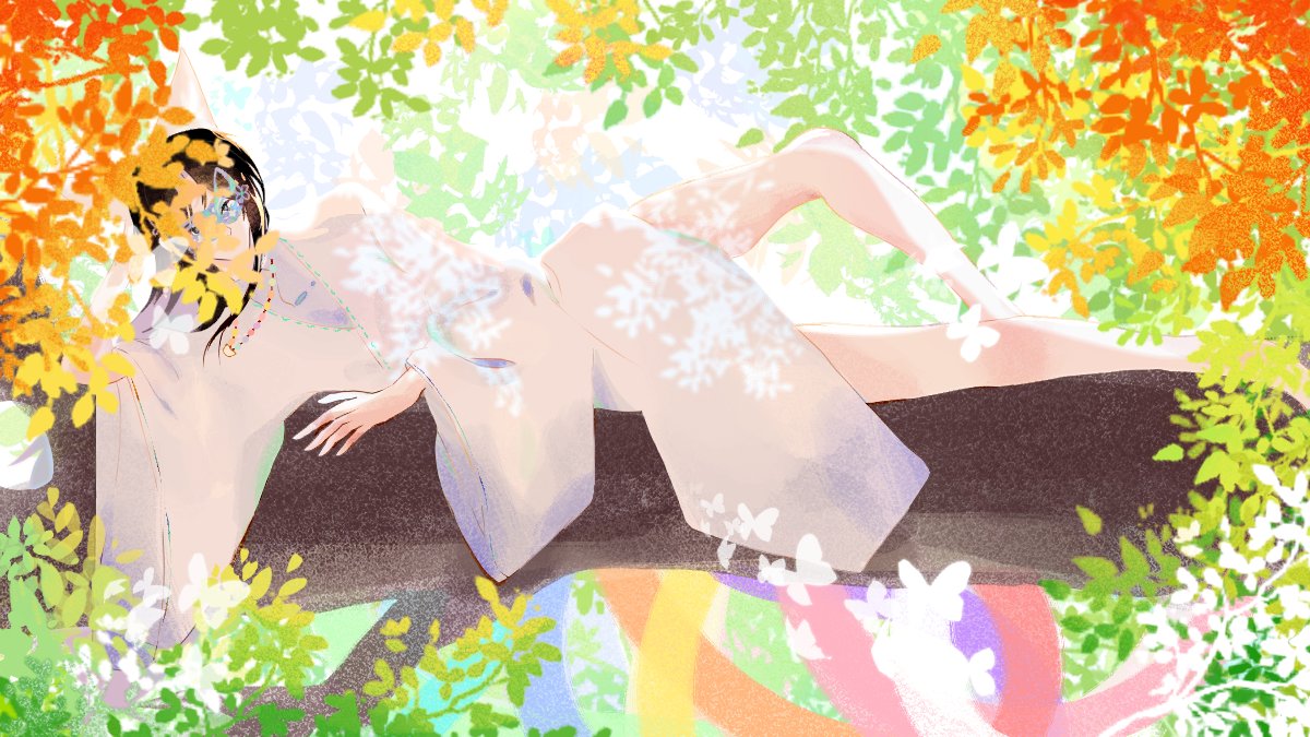#将进酒 #策舟 #沈兰舟#qjj
九条彩色尾巴的小仙狐，加个设定是可以掌管四季轮换的仙狐
反正花里胡哨的我画爽了😋
等以后再设计一下狼崽
用手机画这种还是太勉强了，好难(跪)