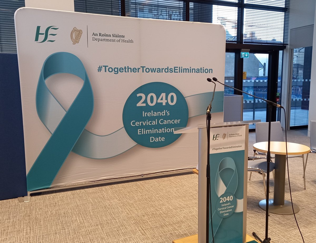 NSShse's tweet photo. Today is #CervicalCancerElimination Day of Action.
We’re excited to welcome our partners, patient advocates, stakeholders and guests to @RoinnSlainte to mark the day with us as we proudly work #TogetherTowardsElimination of #cervicalcancer in Ireland. https://t.co/HoUkT55gQG