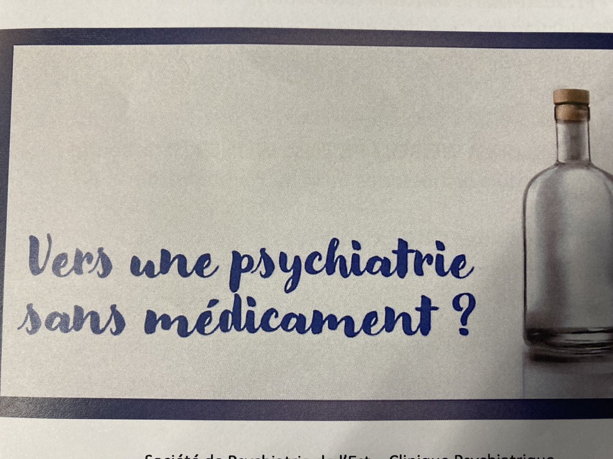 LaprevoteV's tweet photo. Vers une psychiatrie dans médicament? 
Lancement de la journée de la Société de Psychiatrie de l’Est par le Pr Jean Marie Danion. 
Pour commencer, le Pr Bruno Falissard nous parle de la preuve d’efficacité clinique https://t.co/iS7HSCXZrF