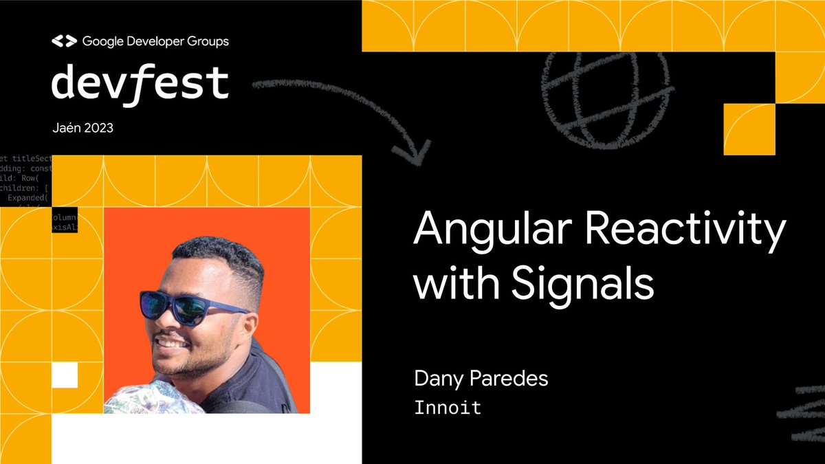 GdgJaen's tweet image. 🔥🔄 Únete a Dany Paredes @danywalls en #DevFestJaén2023 el 02/12 para explorar a fondo la Reactividad en Angular con Signals. ¡Eleva tu comprensión de las señales en Angular y lleva tu desarrollo al siguiente nivel! ¡No te lo pierdas! 🚀💻 #Angular #Reactividad #DevFestJaén