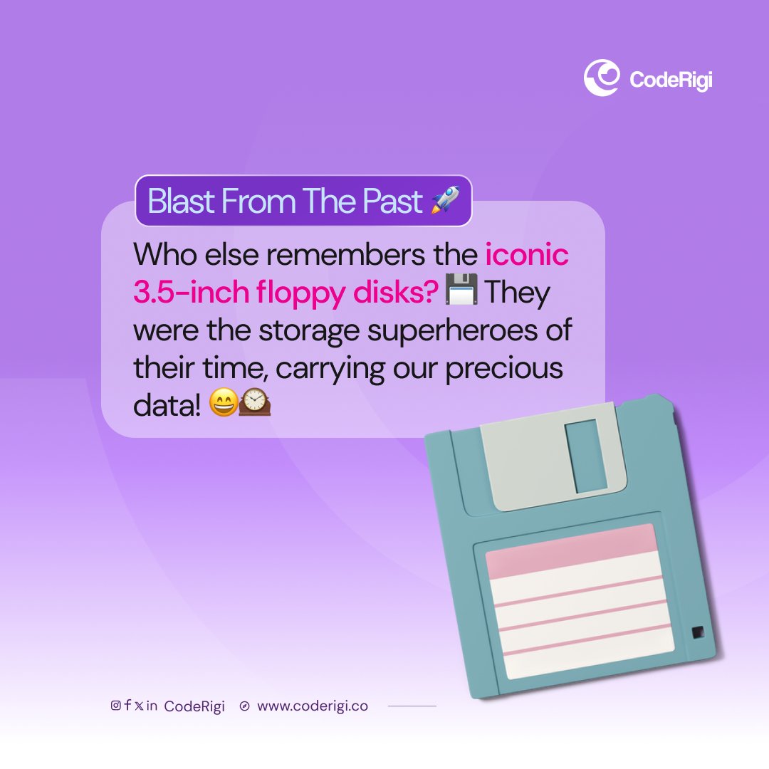 coderigi_'s tweet image. 💾  Remember these retro tech superheroes, the 3.5-inch floppy disks? 📼 Share your memories! Did you ever have the pleasure of using them for data storage? 😄🕰️

#TechThrowback #Nostalgia #CodeRigi #FunFact