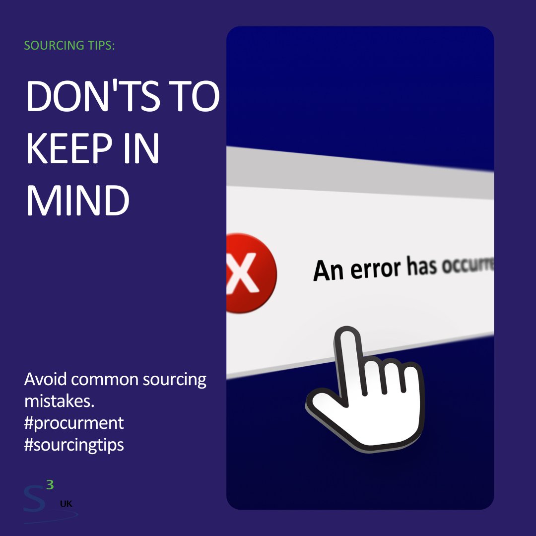 S3UKCOM's tweet photo. Navigating Sourcing: Pitfalls to Avoid 

Stay informed and navigate your sourcing voyage with confidence! 

🌍 https://t.co/ONTG8nawdX
📞 (+44) (0) 20 3961 0055

 #SourcingTips #SmartSourcing #BusinessSuccess https://t.co/LbWAYQB5Fs