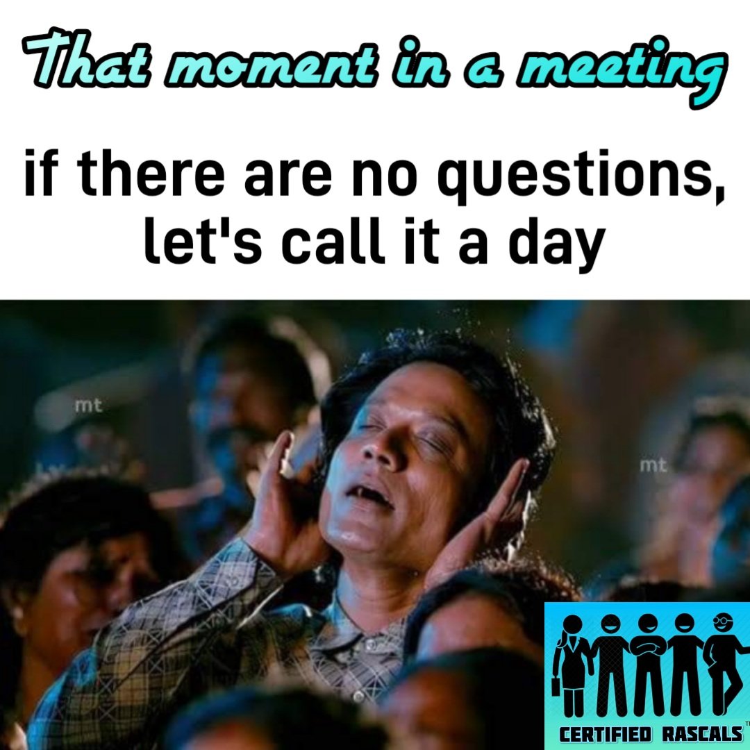 Cert_Rascals's tweet image. That moment, which all wait for, that too on a Friday 😊🤣

#CERTIFIEDRASCALSMEMES #CERTIFIEDRASCALS #ITMEMES #CORPORATEMEMES  #WFH #OFFICE #ENJOY #ManagerMemes #appraisalmemes #Hikememes #Promotionmemes #taxmemes #Officememes #onsitememes #Stressbuster #Fridaymemes #FridayVibes