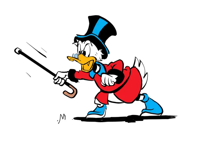 Studies of Mr Mcduck followed by an attempt at drawing the character as close to on model as I can but in an original pose