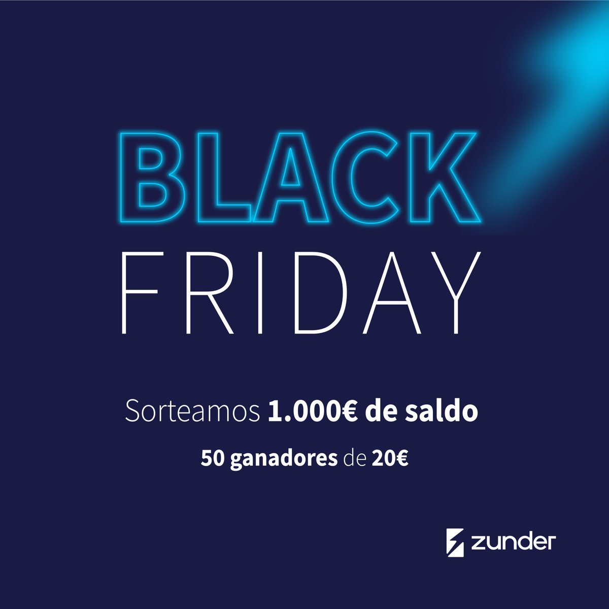🎟 #BlackFriday | El Black Friday llega a <a href="/zunder_es/">Zunder</a> y este año... 

👀¡Repartimos 1.000€ de saldo para canjear en nuestra red de carga o para suscribirte a Zunder!

💥50 ganadores de 20€ de saldo💥

Para participar:

⚡Sigue a <a href="/zunder_es/">Zunder</a>
⚡RT esta publicación

🍀Anunciamos a