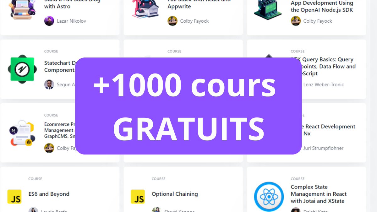 guillaume_rygn's tweet photo. j'ai découvert un site qui va eclipser totalement Udemy et tous les autres sites de formation si vous voulez apprendre à développer avec +1000 cours GRATUITS 🤯

ça s'appelle https://t.co/CzVYqMm7bh ! J'ai appris énormément avec ce site et il y a de vrai pépite pour ceux qui veulent débuter la programmation et même les confirmer pour continuer d'apprendre ! 👀