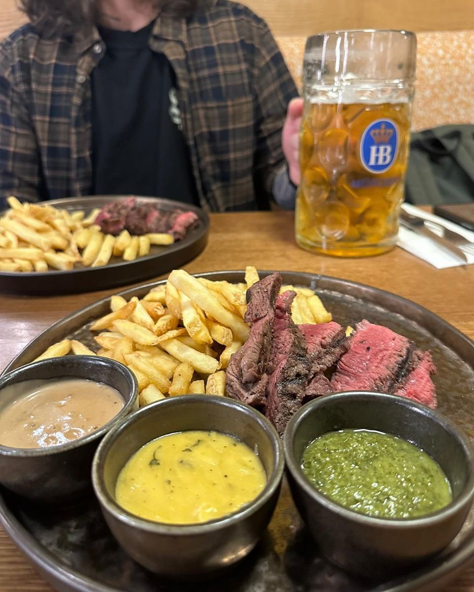 mcrconfidential's tweet photo. Garten Bar Steak Experience at @cornexchangemcr 🥩 ❤️
Includes skin-on fries and as much sirloin and rump steak as you can eat in an hour. 😋
⏰Available from 5pm
💵£35pp Sun - Thurs, £40pp Fri - Sat
📍Garten Bar, The Corn Exchange
#bottomlesssteak #cornexchangemanchester https://t.co/KgVyFkHJOD